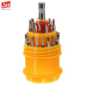 JSS 31in1 Magnetic Mini Screwdriver Bits Torx Kit Phone Watch Laptop Amplifier Mixer Led Tv Universal Electronic Gadgets Repair Tool Set