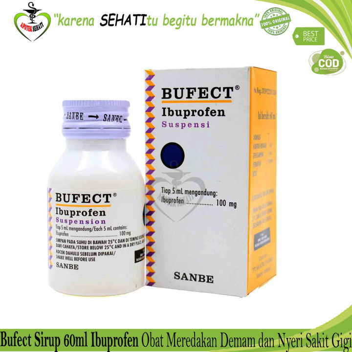 Bufect Ibuprofen Sakit Kepala Obat Suspensi Mengatasi Demam Anak