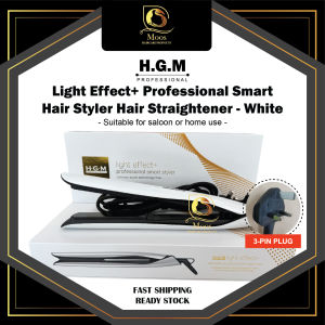 HGM Light Effect+ Professional Smart Hair Styler Hair Straightener - Silver / White (MKY-K5)