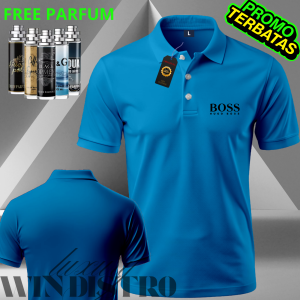 COD-Kaos Polo Shirt hugo Hitam/Putih Pria Lengan Pendek/Kaos Polos/Kaos Seragam/Kaos Kerah/Kaos Pria/Polo Shirt Pria