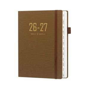 NOBLELYN A5 Size 2027 A5 Planner Notebook Journal Writing Daily Planning Hardcover Journal Notebook Portable with Strap Notepad Office Stationery