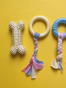 Dog Chews Toys Molar Healthy Teeth Chewing Cowhide Bones  Tooth