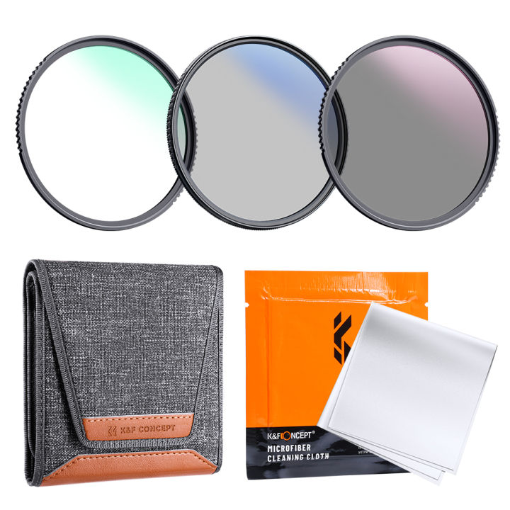 K&F Concept UV/CPL/ND Lens Filter Kit (3 Pieces)-18 Multi-Layer