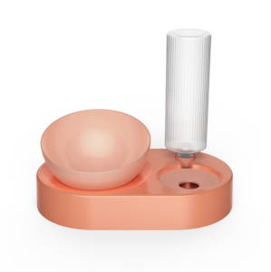 *SG seller* Double Cat Bowls Pet Feeder Dog Bowl and Cat Food Bowls with Pets Automatic Water Dispenser for Small Dogs and Cats