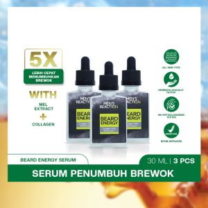 MENS REACTION Beard Energy Serum - Serum Brewok 3Pcs