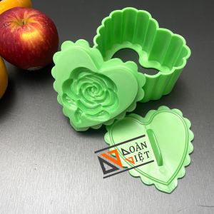 Khuôn Nhấn Xôi Hình Hoa Hồng 3D SIÊU SẮC NÉT - Dụng cụ làm Bánh Khuôn TIM LỚN dùng nhấn ấn tạo hình HOA HỒNG sắc né. Bí quyết làm bánh SIÊU ĐẸP NHANH và TIỆN LỢI. Phục vụ cho tiệc đám khai trương cúng mừng thọ mừng công.