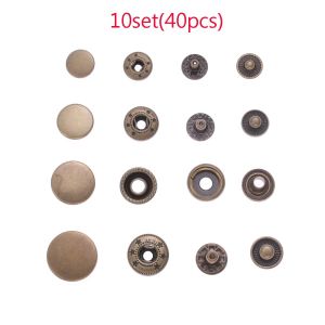 NOWNICE 10set(40pcs) Sewing Accessories Metal Scrapbooking Fasteners Snap Buttons Round Press Button