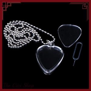 [The Cici Shop] Guitarists Storage Guitar Pick Collection Box Clear Holder Keyring Bag Heart Shaped Picks Size Case Musical Accessories