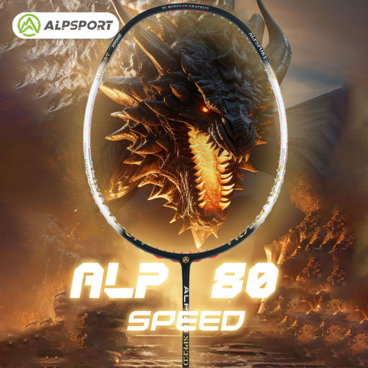 Alps Brand Racket ALP ALP80 badminton racket set up to 38lbs ultra-light titanium alloy ...