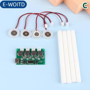 E-WOITD Dc5v Type-C mini tạo độ ẩm Bộ dụng cụ DIY Mist Maker điều khiển bảng mạch 4 Fogger atomization tấm phim dao động mô-đun