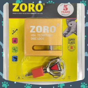 Ổ khóa đĩa xe máy ZORO titaniummẫu mớiloại nhẹchìa trònchất liệu chống gỉchống nướcmàu cam