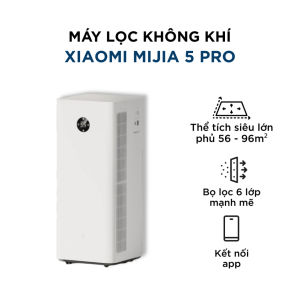 Máy lọc không khí Xiaomi Mijia 5 Pro-Bản Nội địa trang bị quạt kép lưu lượng gió khủng 800m3/h