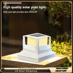 【HOSPORT】Solar Post Lights Waterproof Solar Garden Light Solar Post Cap Lights Patio Fence Gate Street Lamp for Fence Deck Patio