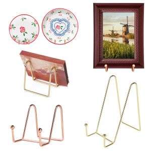 TFHDFHRG Book Iron Bowl Photo Plate Storage Rack Display Stand Pedestal Holder Picture Frame Stand Dish Rack