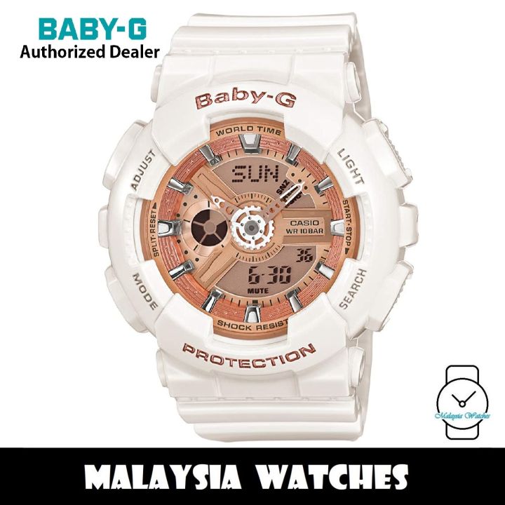 Baby g ba 110 rose gold best sale