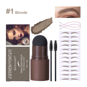 Head-Mounted Eyebrow Card Stamp Eyebrow Powder Set One Step Eyebrow Stamp Shaping Kit Waterproof Reusable Eyebrow Stencils