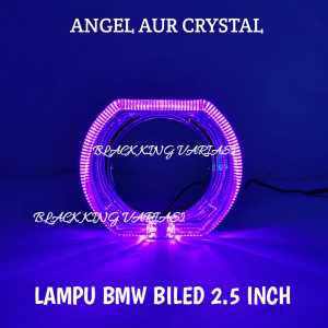 Lampu BMW 25 Inch Lampu Biled Daymaker Angel Eye Shroud BMW 2.5 inch Angel Aur Crystal Shroud Biled Projector Projie
