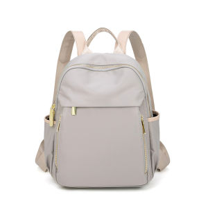 Giản dị Ba lô cho phụ nữ màu trơn bookbags đơn giản màu trơn Ba lô bền Vải Oxford cầm tay Túi du lịch thắt lưng có thể điều chỉnh