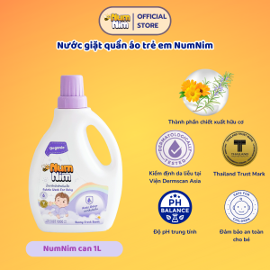 Nước giặt quần áo cho bé NumNim Thái Lan thành phần hữu cơ dịu nhẹ - Khử mùi (Anti Odor) - 1L - Hàng Chính Hãng