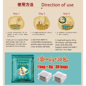 Foot bath herbal bag 6g*30 pcs/Bag Herbal foot soak 泡脚草药包 Serbuk Spa Kaki Foot SPA Promote blood circulation and improve insomnia fatigue