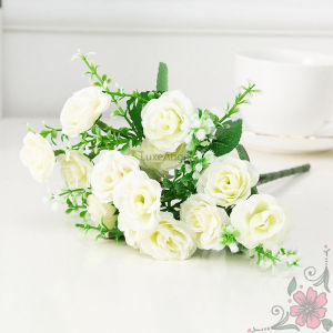 15Heads Silk Rose Artificial Flowers Fake Bouquet Wedding Home Party Bridal   Display Decoration