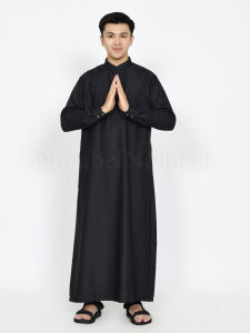 Gamis Jubah Pria Dewasa Kerah KurtaTangan Manset Premium Arab Saudi Viral terbaru bahan Toyobo