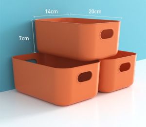 【3PCS】🧺 Storage Basket Organizer | Cosmetic & Kitchen Storage Box | Bathroom Desktop Organizer