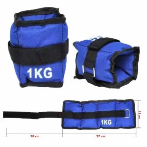 Pair Of Ankle / Wrist Weights Iron Sand Bag Wearable Weights 1KG-3KG Running Gym Training Exercise