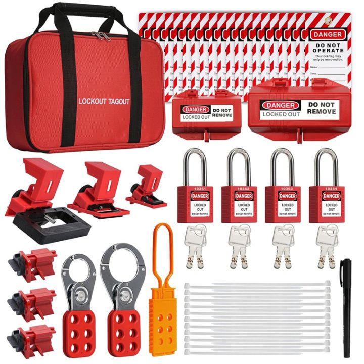 Lockout Tagout Kit, Electrical Lockout Tagout Kit, 4 Keyed Different ...