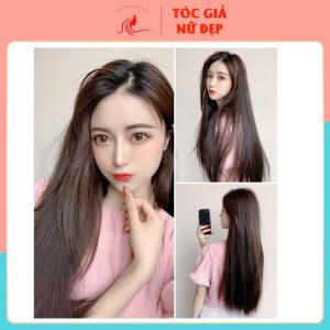 Tóc giả nữ cả đầu🌸FREESHIP🌸Tóc giả nguyên đầu thẳng 60cm 7007