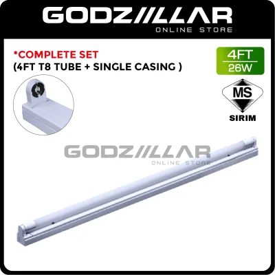 (Full Set) T8 LED Light Tube Set 50W 32W 26W 10W Daylight Tube With Casing Siling Kalimantang Dinding Lampu Panjang