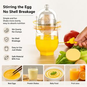 Egg White Yolk Mixing Shaker Egg Scrambler Shaker Protein Scrambled Shaker Egg Puller Boiled Golden