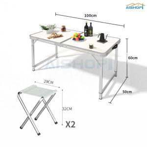 [SG Seller]Portable Folding Dining Table Alloy Camping Outdoor Dining Table Living Room Canteen Foldable Table