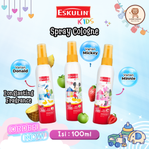 Eskulin Kids Spray Cologne Mickey & Friends 60ml-100ml / Parfum Anak Aroma Buah Segar Tahan Lama