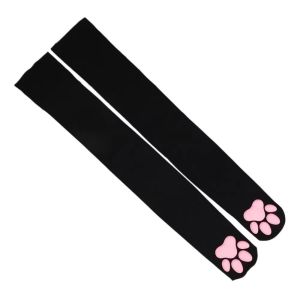 OWINGSHOP89OP5 1 Pair Semi Sheer Cat Paw Stockings Cat Paw Pattern Soft Paw Pads Thigh High Stockings Fashion Harajuku Style Over Knee Socks Cosplay Outfits