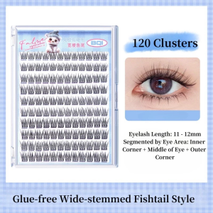 Glue-free self-adhesive false eyelashes free tweezers eyelash extension set 100/120 large capacity tufted eyelashes can be reused without irritating the eyes