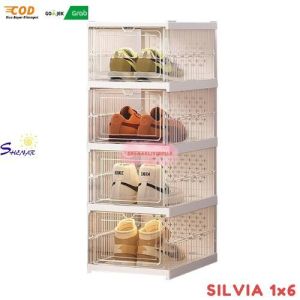 Rak sepatu Box sepatu transparan Rak sepatu Bisa ditumpuk Box serbaguna Tempat penyimpanan sepatu