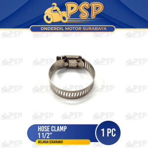 Hose Clamp  1  1/2 Inch - Klem Claim Pengencang Pengikat Lubang Selang Radiator Air Gas Kompor