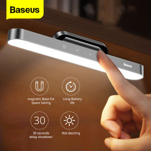 Baseus Magnetic Hanging LED Table Lamp Desk Lamp Wireless Touch Night Light for Study Reading Bedroom Kitchen Lamp Stepless Dimming USB Light
