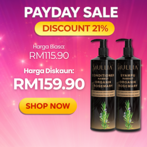 PAY DAY PROMO Mullia Rosemary Shampoo & Conditioner Set | Hair Care Set