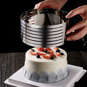 Stainless Steel Circular-Baking Tool Layered-Slicer Cake-Ring Mousse-Mould Slicing Cake Edge Smoother-Cutter Mold