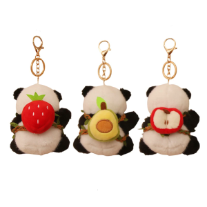 Stylish Panda Plush Keychain Cute Panda Plush Keychain Toy Small Stuffed Animal Pendant For Backpack Decoration