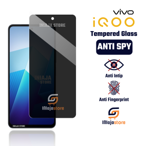 INIAJA - Tempered Glass Anti Spy Vivo iQOO Z7 5G Z7x 5G Z9 5G Z9x 5G 11 5G 12 5G Anti Gores Anti Intip Privacy Pelindung Layar Full Cover