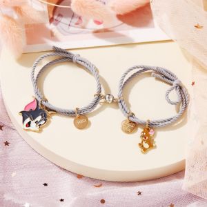 Kawaii Kuromi Couple Bracelet Cartoon Men and Women Gift Friendship Charms Jewelry Toys