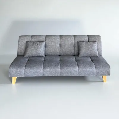 Sofa Bed Minimalis Sofa Bed Ruang Tamu Dalmet Type Mora Canvas Abu Tua