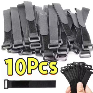 10Pcs Customizable Reverse Buckle Velcros Magic Nylon Reusable Self-adhesive Velcroing Straps Sticks
