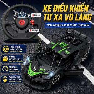 Xe Ô Tô Điều Khiển Từ Xa Bằng Vô Lăng – Xe RC Mở Cửa Đèn LED Đồ Chơi Điều Khiển Cho Bé Trai Quà Tặng Sinh Nhật