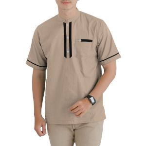 Koko HAMKA Baju Koko Kurta Dewasa Lengan Pendek Fashion Muslim Katun Toyobo Model Terbaru