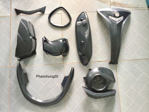 FULL BỘ ỐP PHỤ KIỆN TRANG TRÍ DÙNG CHO ĐỜI XE GRANDE 2019 2020 2021 2022 CACBON