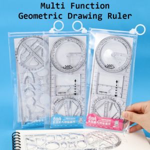 PRIMEPICKGLOBAL Multi-function Gift Students School Office Supplies Learning Measuring Tool Ruler Protractor Geometric Drawing